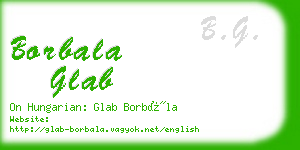 borbala glab business card